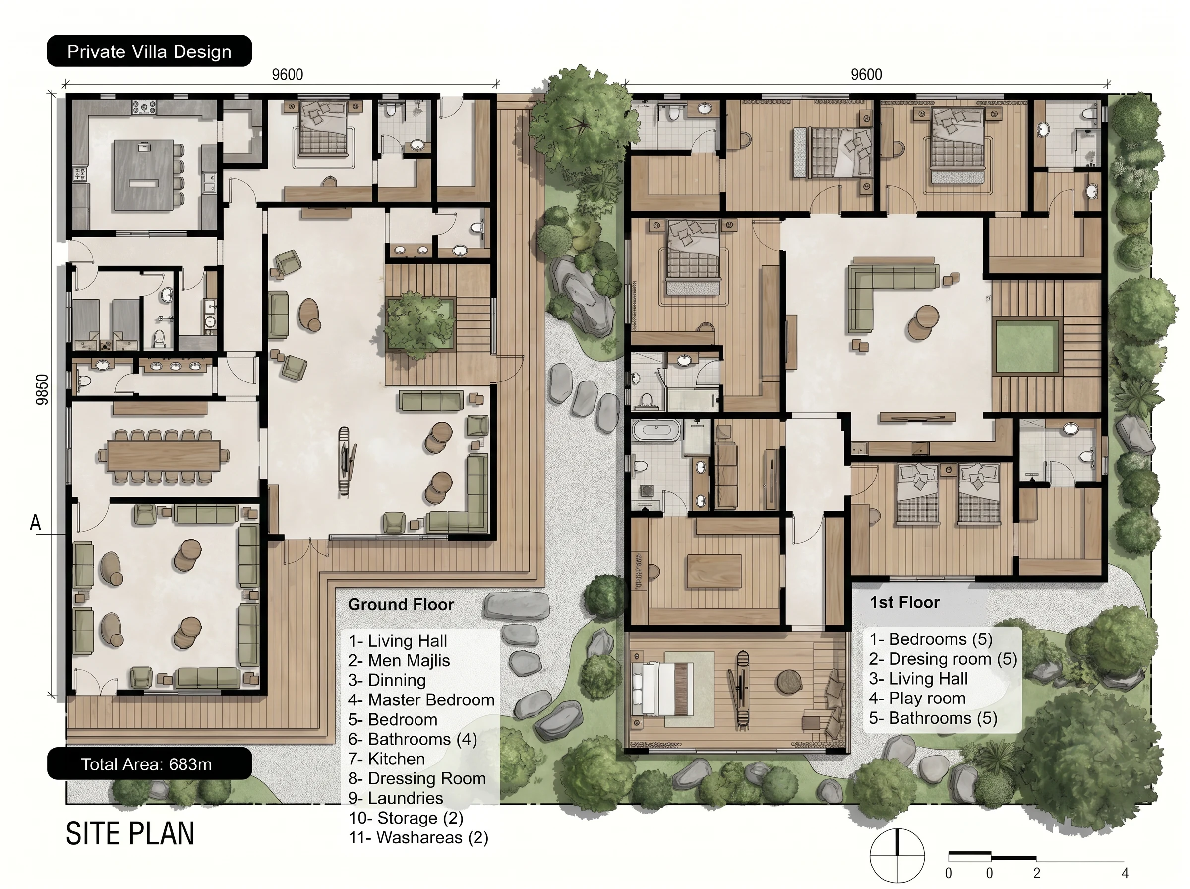 Master Site Plan & 683 sqm Floor Zoning (Site Plan)