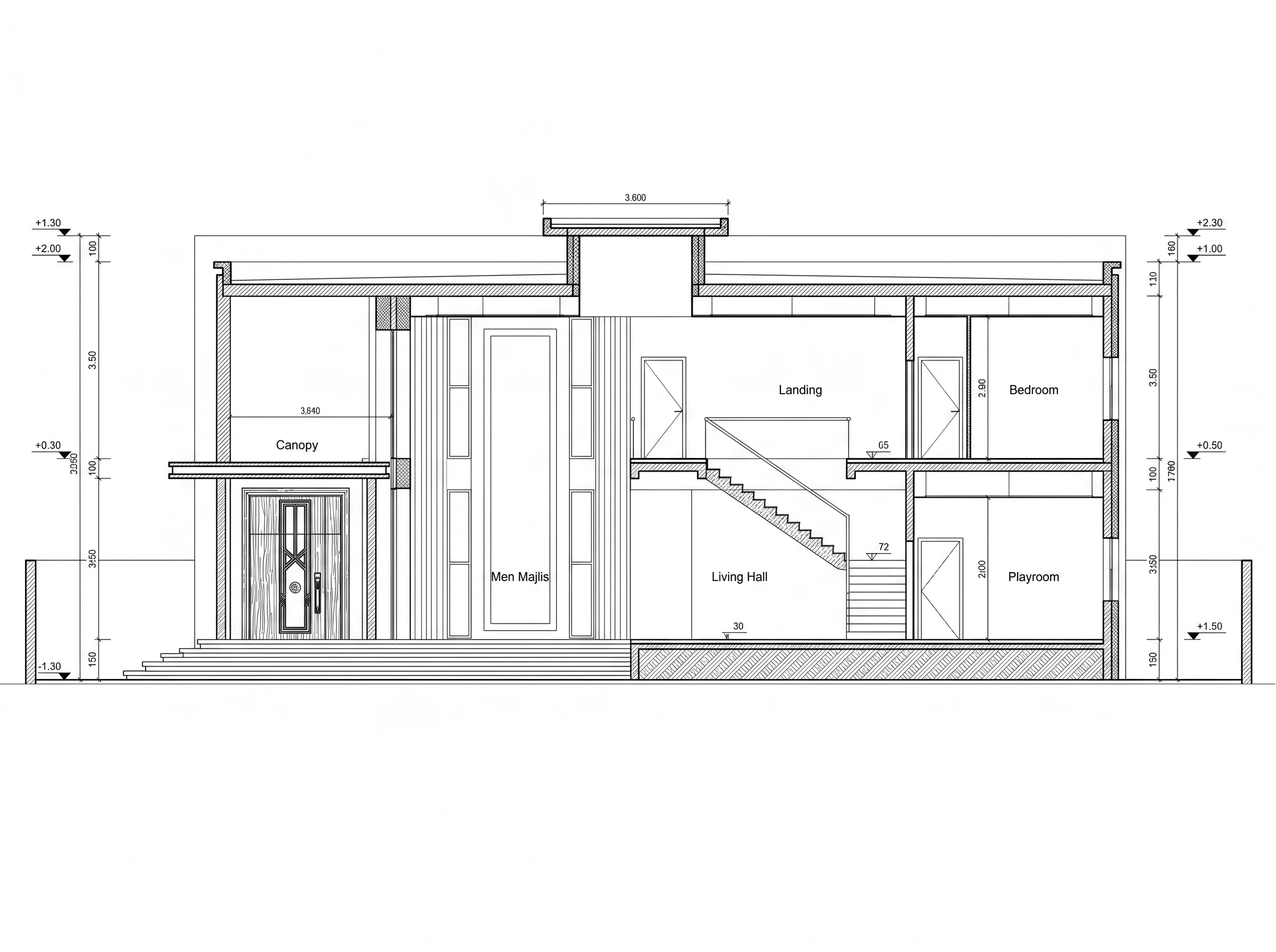 Architectural Longitudinal Section & Vertical Clearances